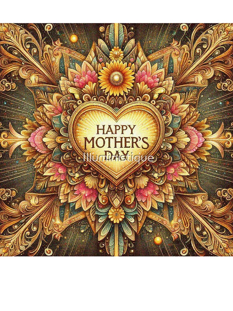 Golden Mothers Day flower floral Gift by Illuministique T-Shirts, Hoodie, Sweatshirt | BlankRebels.com (Image 3)