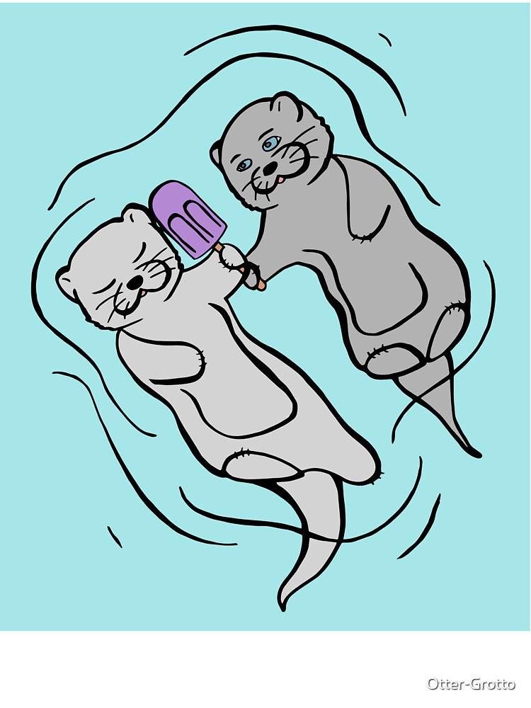 Otters Holding Hands, Wait, That's a Popsicle by Otter-Grotto T-Shirts, Hoodie, Sweatshirt | BlankRebels.com (Image 3)
