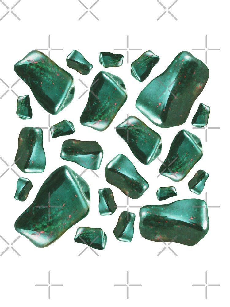 Bloodstone Crystal Gemstone Green Pattern by EnchantedInn T-Shirts, Hoodie, Sweatshirt | BlankRebels.com (Image 3)