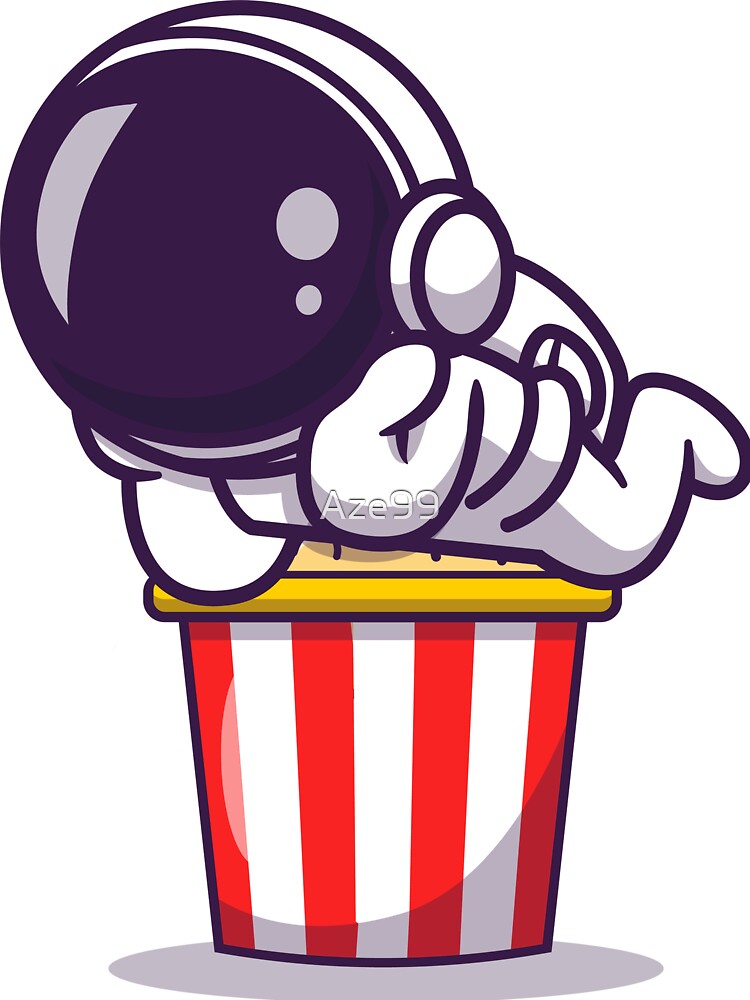 Astronaut lying on popcorn jump by Aze99 T-Shirts, Hoodie, Sweatshirt | BlankRebels.com (Image 3)