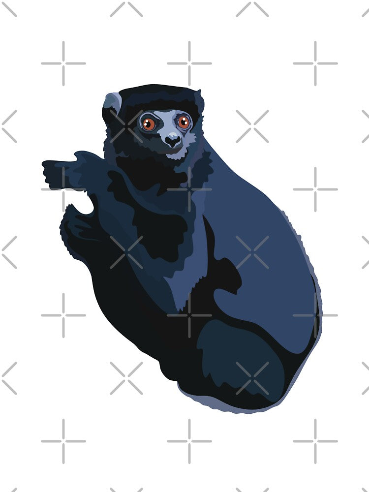 Perrier’s Sifaka Illustration – Rare Madagascar Lemur Art for Wildlife Lovers by PrettylittlepastelUk T-Shirts,... (Image 3)