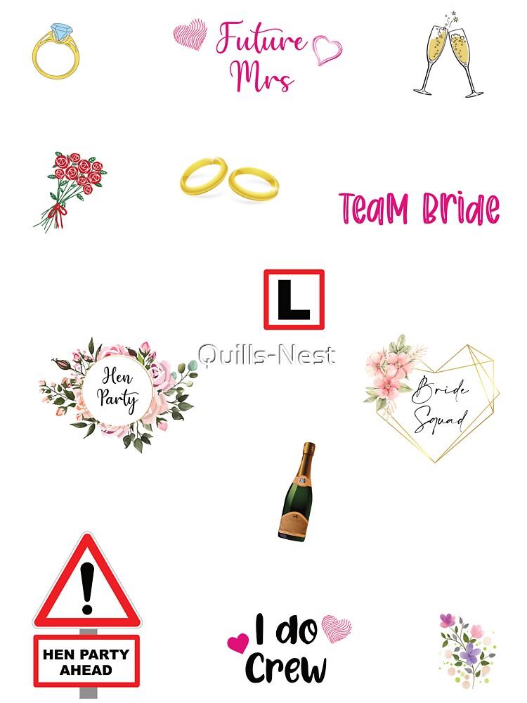 Hen Party - team bride - bride squad by Quills-Nest T-Shirts, Hoodie, Sweatshirt | BlankRebels.com (Image 3)
