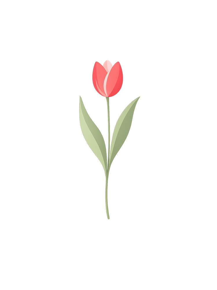 Minimal Tulip Flower Sticker by AlignStudio T-Shirts, Hoodie, Sweatshirt | BlankRebels.com (Image 3)