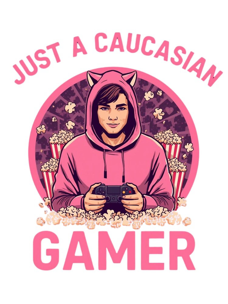 Just a Caucasian Gamer by RED-MOUSE T-Shirts, Hoodie, Sweatshirt | BlankRebels.com (Image 3)