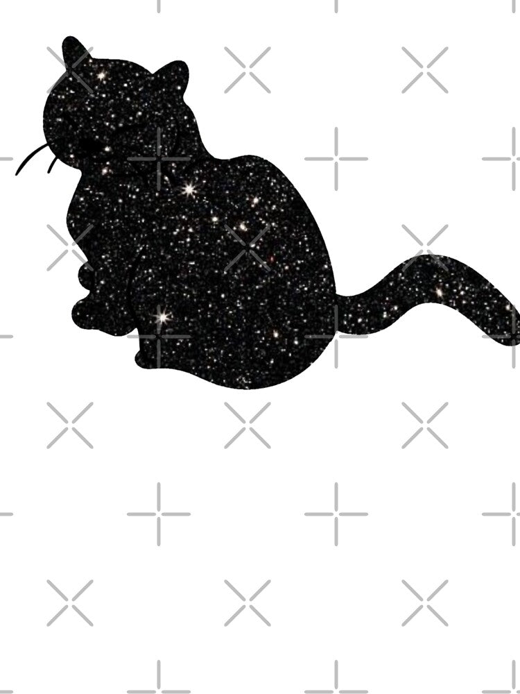 Black glitter cat silhouette by Cosmic Detour T-Shirts, Hoodie, Sweatshirt | BlankRebels.com (Image 3)
