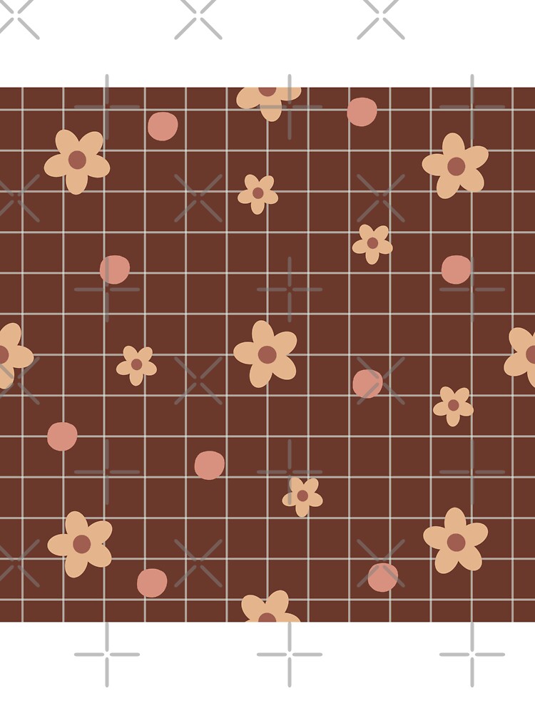 Neutral Flower Grid Pattern by Trisha Banlasan T-Shirts, Hoodie, Sweatshirt | BlankRebels.com (Image 3)