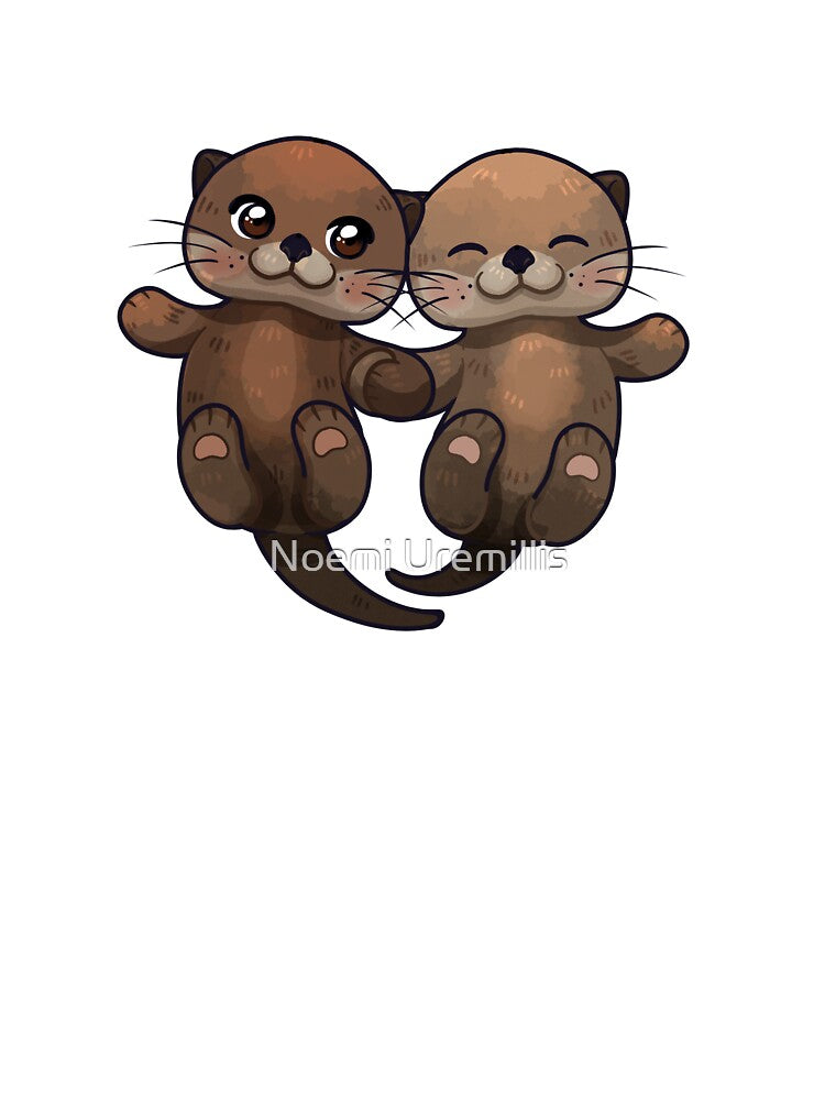 Otters golding hands - I'd be otterly lost without you by Noemi Uremillis T-Shirts, Hoodie, Sweatshirt (Image 3)
