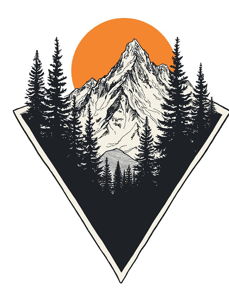 Sunset Mountain Triangle by Valascanza T-Shirts, Hoodie, Sweatshirt | BlankRebels.com (Image 3)