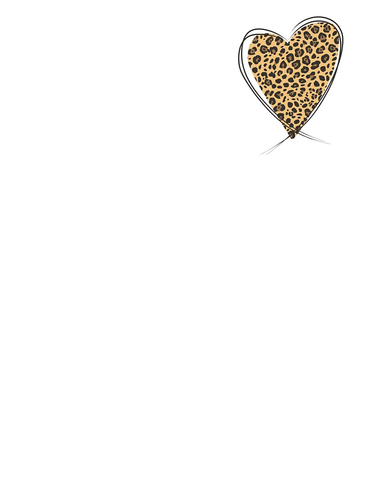 Boho Leopard Heart Sticker by Design by TZ
