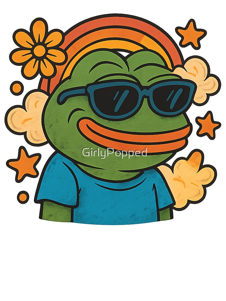 Such Chill – Pepe the Frog Meme Vibes Design by GirlyPopped T-Shirts, Hoodie, Sweatshirt | BlankRebels.com (Image 3)