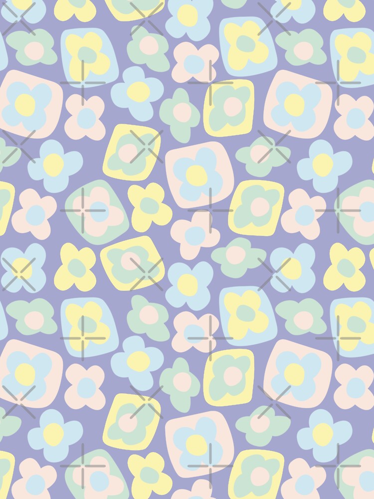 BOHO BOXY MODERN FLOWER PASTEL PURPLE by blomastudios T-Shirts, Hoodie, Sweatshirt | BlankRebels.com (Image 3)