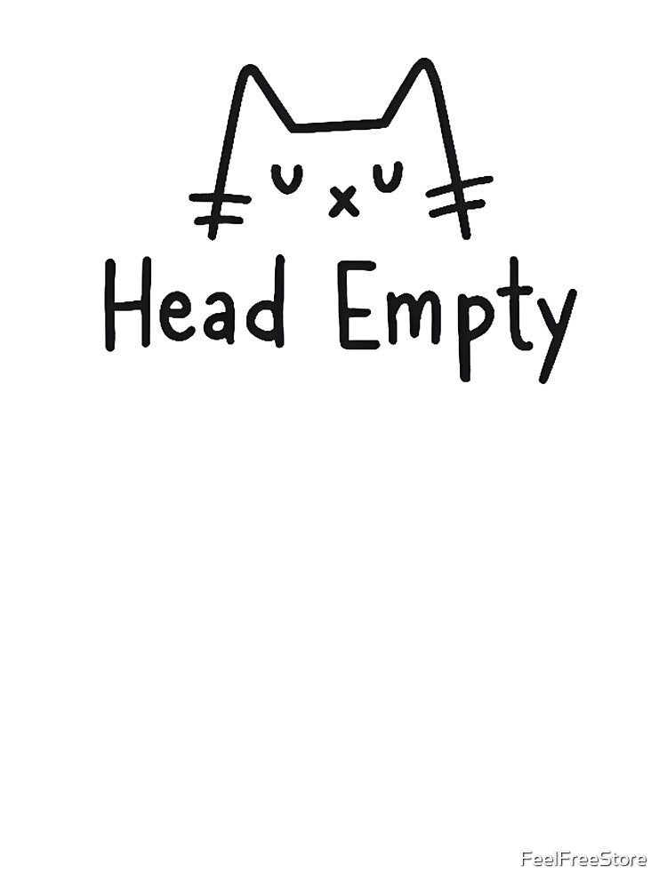 Head Empty – Minimal Cat Humor Design for Developers & Cat Lovers by FeelFreeStore T-Shirts, Hoodie, Sweatshirt (Image 3)