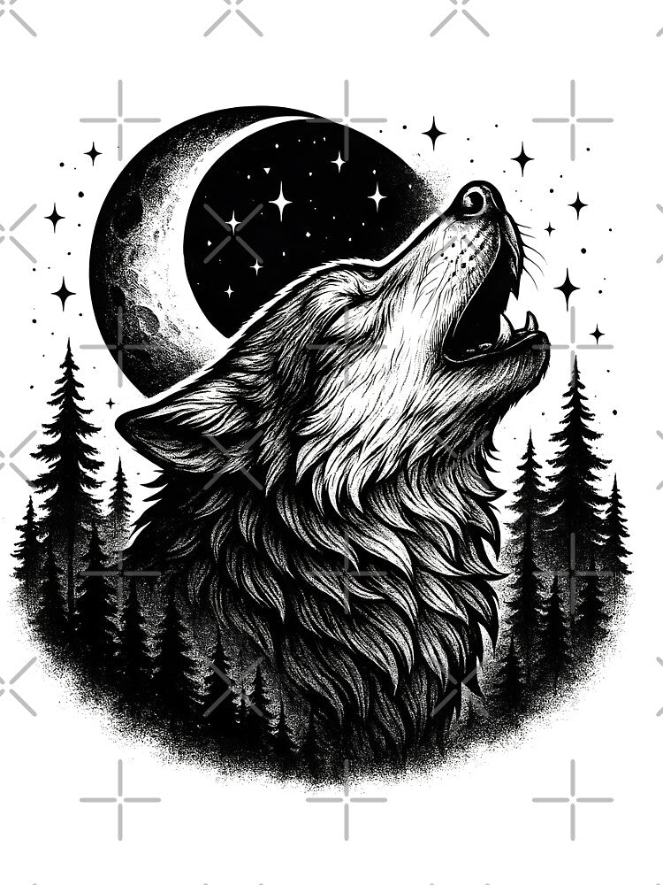 Lunar Howl: The Spirit of the Wild by kuka7466 T-Shirts, Hoodie, Sweatshirt | BlankRebels.com (Image 3)