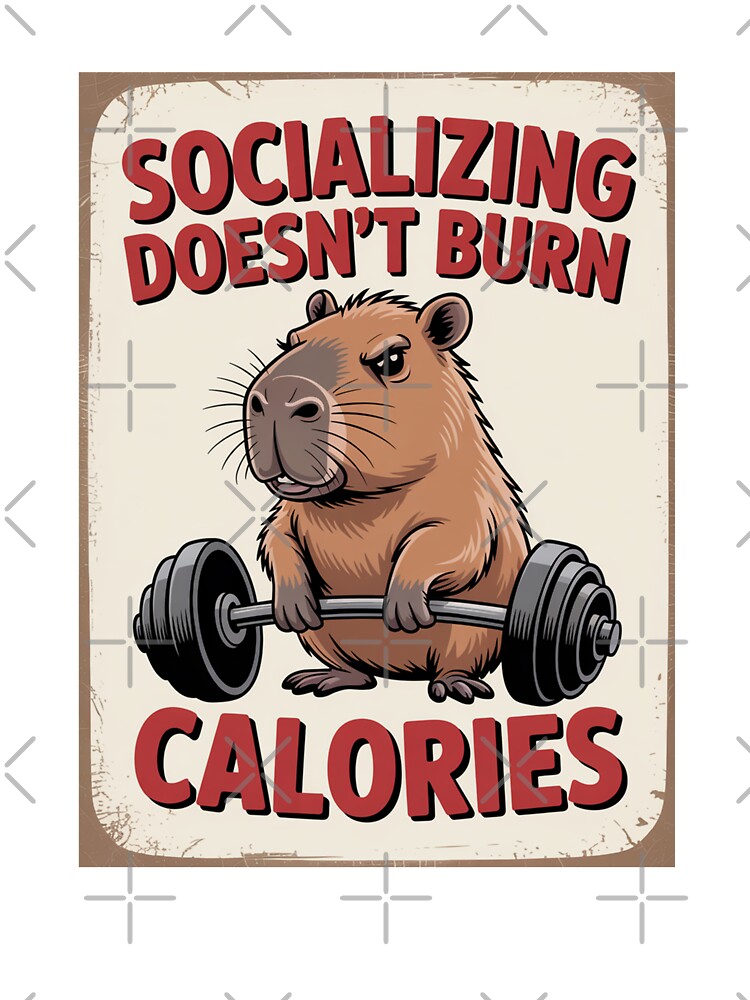 Capybara Gym Humor – Socializing Doesn’t Burn Calories by MonkiFlipp T-Shirts, Hoodie, Sweatshirt | BlankRebels.com (Image 3)