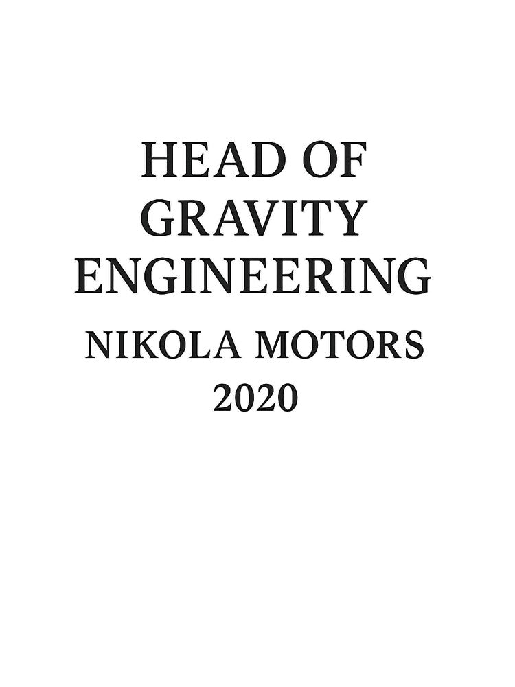 Head of Gravity Engineering – Nikola Motors 2020 by FinShirts T-Shirts, Hoodie, Sweatshirt | BlankRebels.com (Image 3)