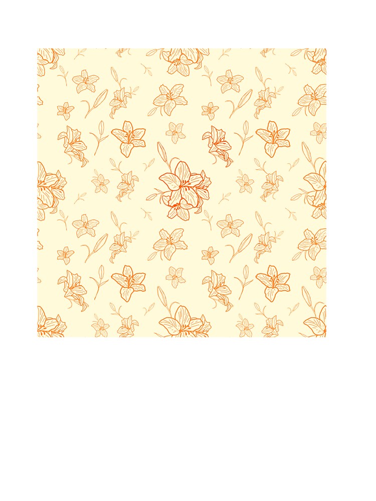 Bohemian peachy and creamy pastel Floral Line Pattern by Yana Mustafina | Boho Soulful Designs