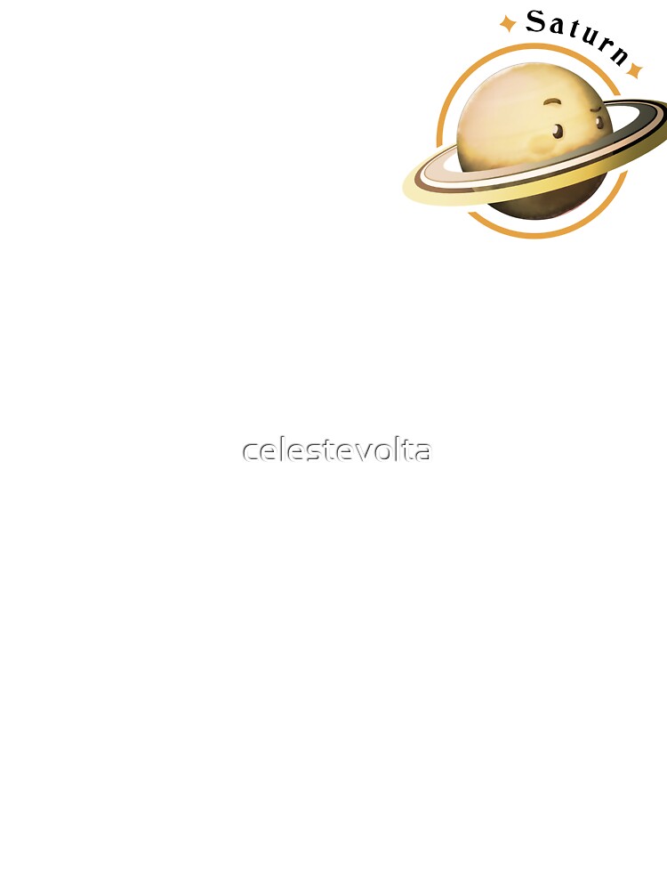 Saturn Planet of Solar System to Pack little cute kawaii - learn astronomy gift by celestevolta T-Shirts,... (Image 3)