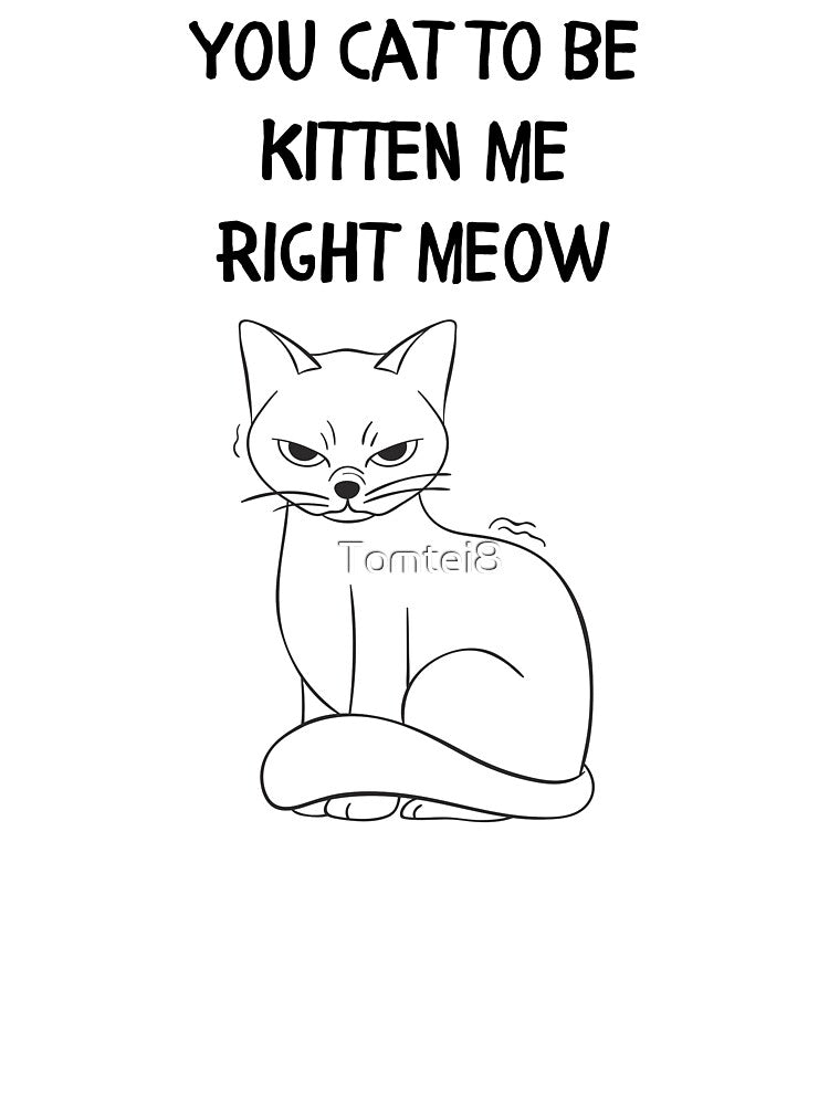 You cat to be kitten me right meow - angry, annoyed cat by Tomtei8 T-Shirts, Hoodie, Sweatshirt | BlankRebels.com (Image 3)