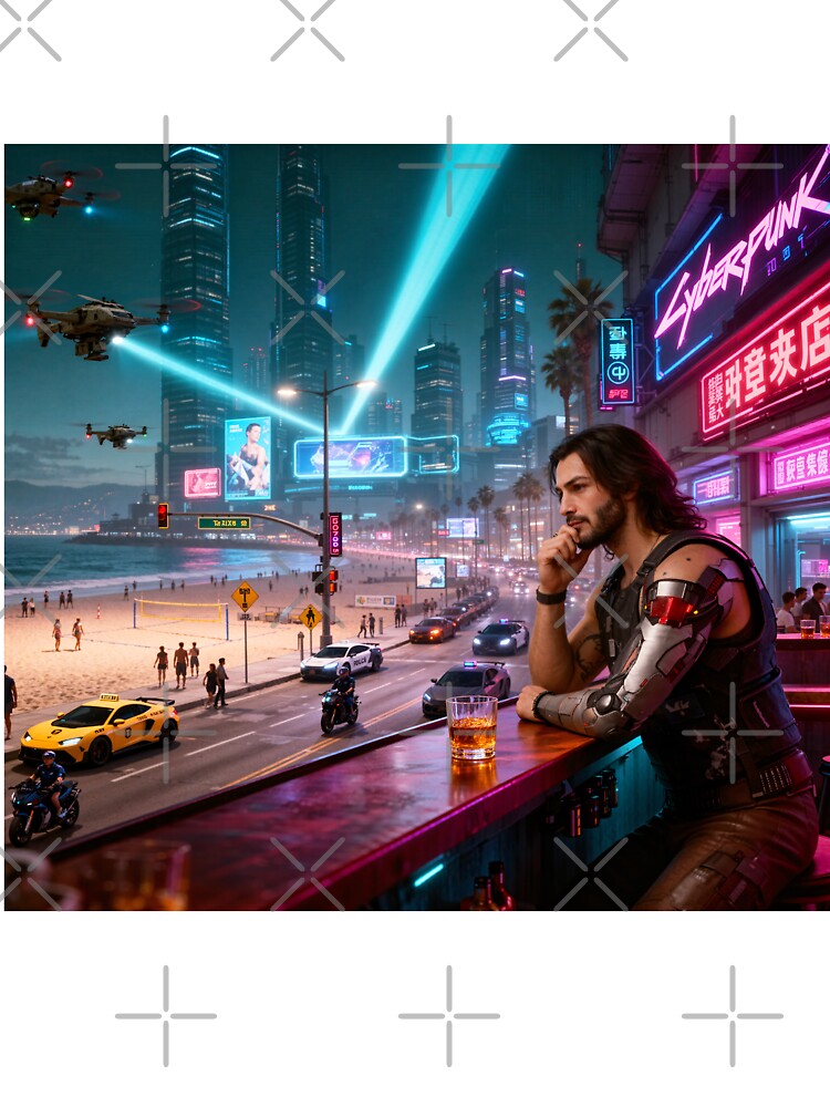 Cyberpunk Beach by aykiradesigns