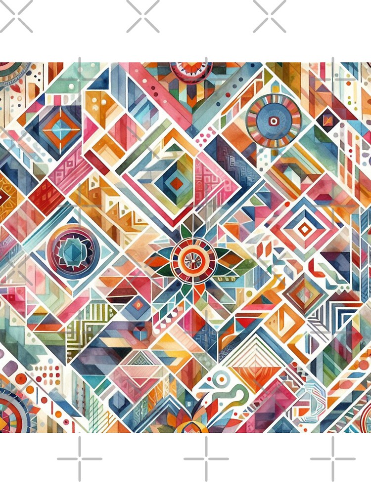 seamless geometric floral pattern by Dominika Farkašová T-Shirts, Hoodie, Sweatshirt | BlankRebels.com (Image 3)