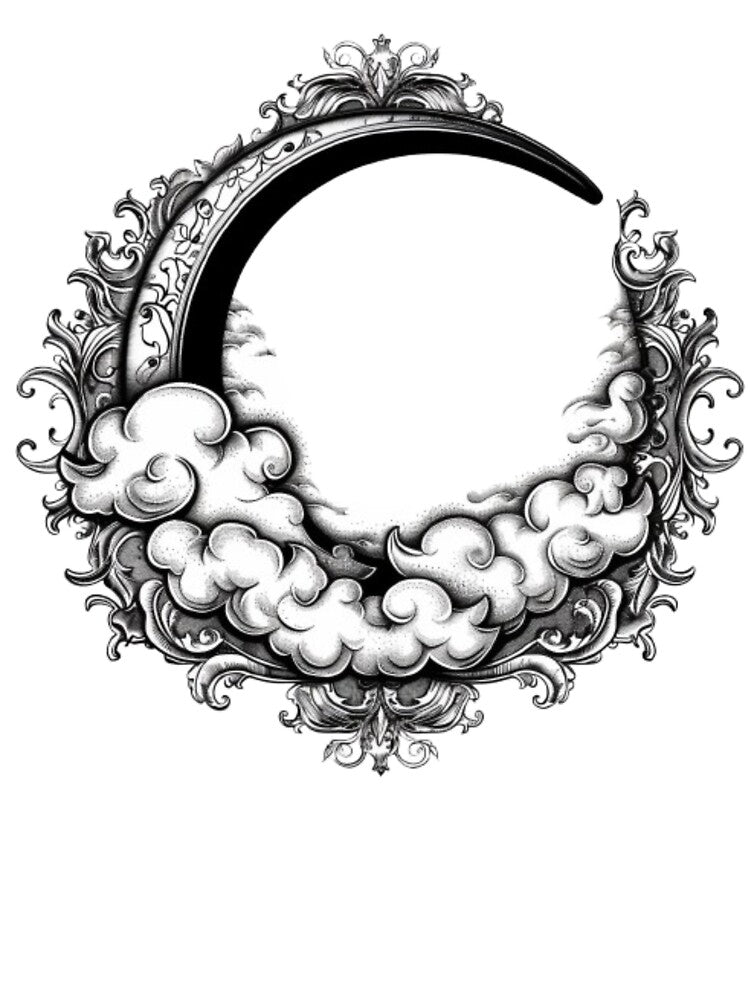 Gothic Crescent Moon Ornament by AlexLineArt T-Shirts, Hoodie, Sweatshirt | BlankRebels.com (Image 3)