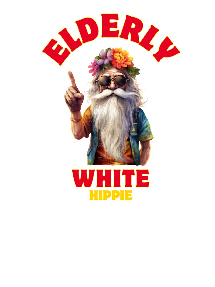 Elderly White Hippie Funny Retro Groovy Vintage Design GIfts by Maniutek T-Shirts, Hoodie, Sweatshirt (Image 3)