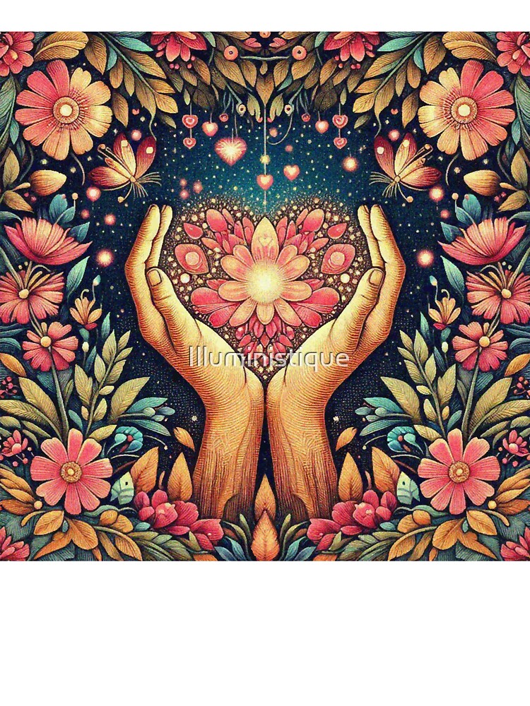 Flower Floral Heart Mothers Day Gift by Illuministique T-Shirts, Hoodie, Sweatshirt | BlankRebels.com (Image 3)