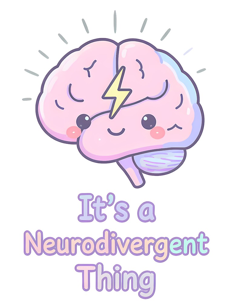 It’s a Neurodivergent Thing — Cute Pastel Brain Illustration | Neurodiversity Pride & Kawaii Mental Wellness... (Image 3)
