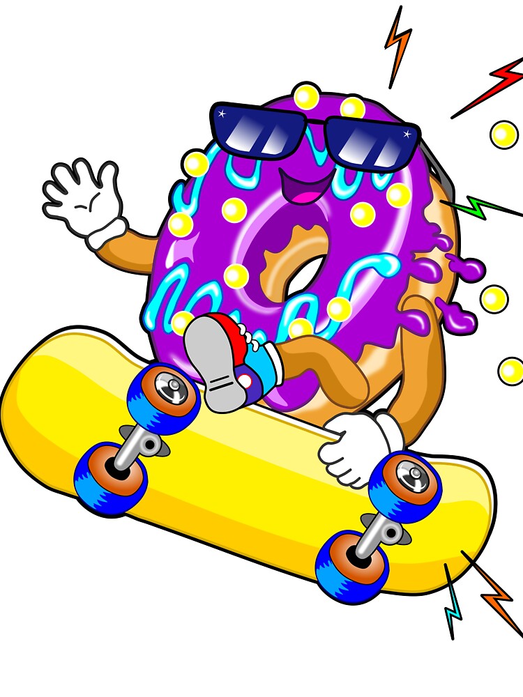 Donut Skateboard Skateboarding by LESSILU T-Shirts, Hoodie, Sweatshirt | BlankRebels.com (Image 3)