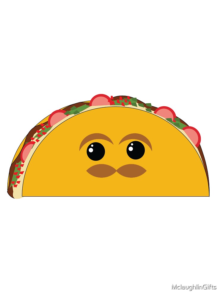 Kawaii Taco With Mustache by MclaughlinGifts T-Shirts, Hoodie, Sweatshirt | BlankRebels.com (Image 3)