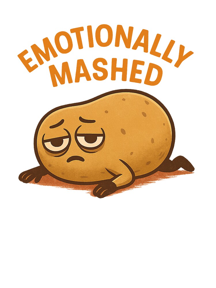 Emotionally Exhausted Potato – Funny Lazy Mood Design by InkhaloCo T-Shirts, Hoodie, Sweatshirt | BlankRebels.com (Image 3)