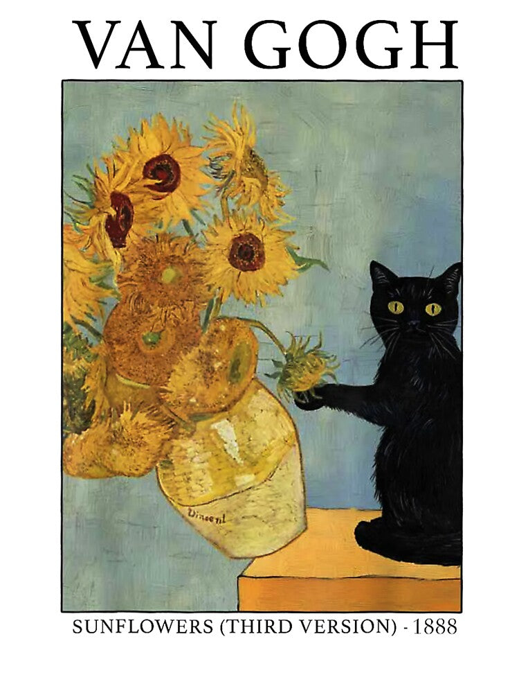 Van Gogh's Black Cat by BASKF T-Shirts, Hoodie, Sweatshirt | BlankRebels.com (Image 3)