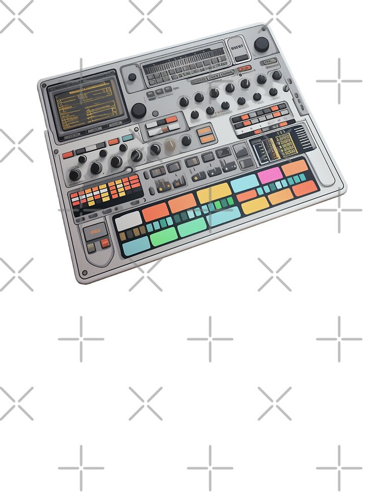 80s Technology Sticker Techno Beat Maker 005 by PlanetArchive T-Shirts, Hoodie, Sweatshirt | BlankRebels.com (Image 3)