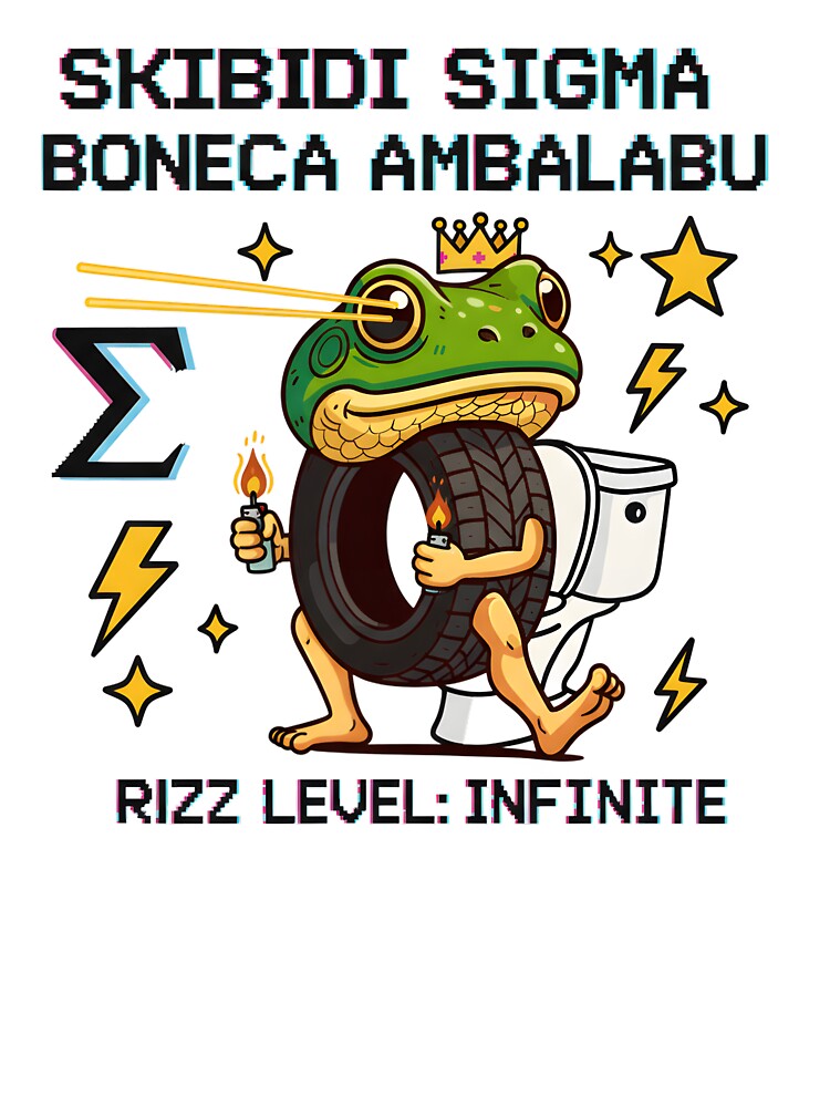 Boneca Ambalabu Skibidi Sigma Meme Frog Tire King Art by AnnDesignStudio T-Shirts, Hoodie, Sweatshirt (Image 3)