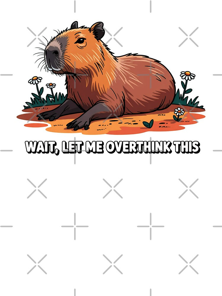 Funny Capybara Overthinking Quote Design by MonkiFlipp T-Shirts, Hoodie, Sweatshirt | BlankRebels.com (Image 3)