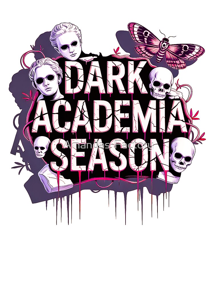 Dark Academia Season Gothic Skull Moth Design by Amanda's Factory T-Shirts, Hoodie, Sweatshirt | BlankRebels.com (Image 3)