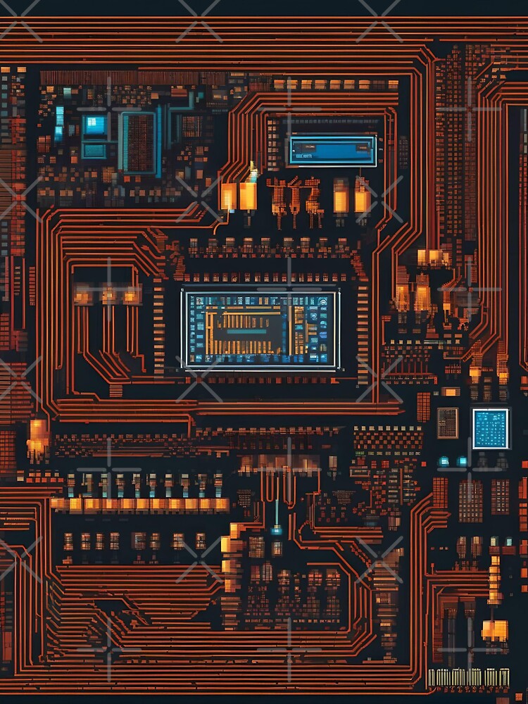 Circuit Board Abstract Art by Esterlane T-Shirts, Hoodie, Sweatshirt | BlankRebels.com (Image 3)
