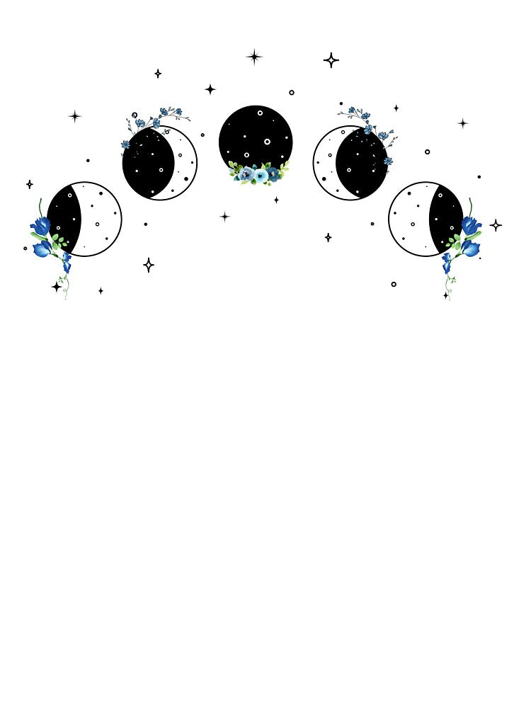Floral Moon Phase by LunaAndRosa T-Shirts, Hoodie, Sweatshirt | BlankRebels.com (Image 3)