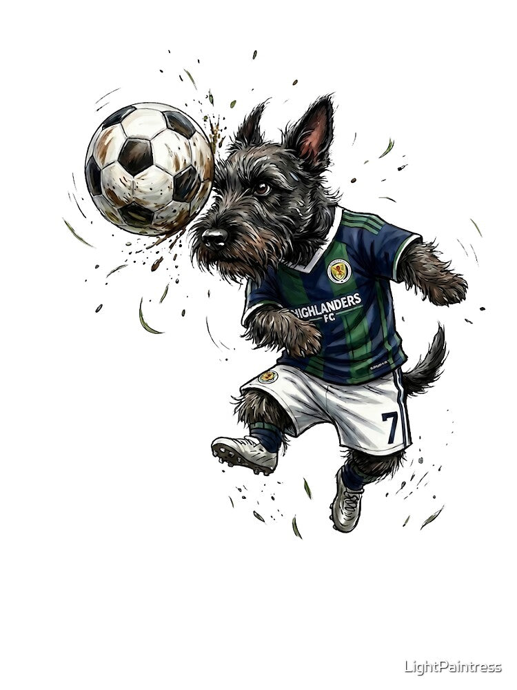 Soccer Scottie Head Butt by LightPaintress