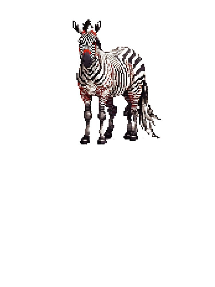 Pixel Zebra Design Print by randomtdesigns T-Shirts, Hoodie, Sweatshirt | BlankRebels.com (Image 3)