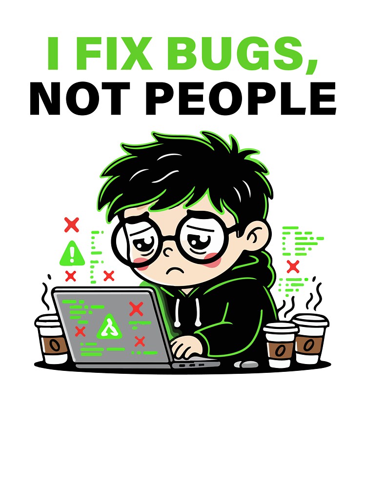 I Fix Bugs Not People T-Shirt | Funny Programmer Developer Coding Shirt by Design-Pro-21 Hoodie, Sweatshirt (Image 3)