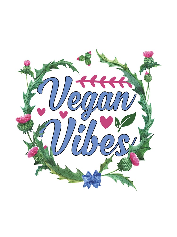 Vegan Vibes Floral Watercolor by bumperapparels T-Shirts, Hoodie, Sweatshirt | BlankRebels.com (Image 3)
