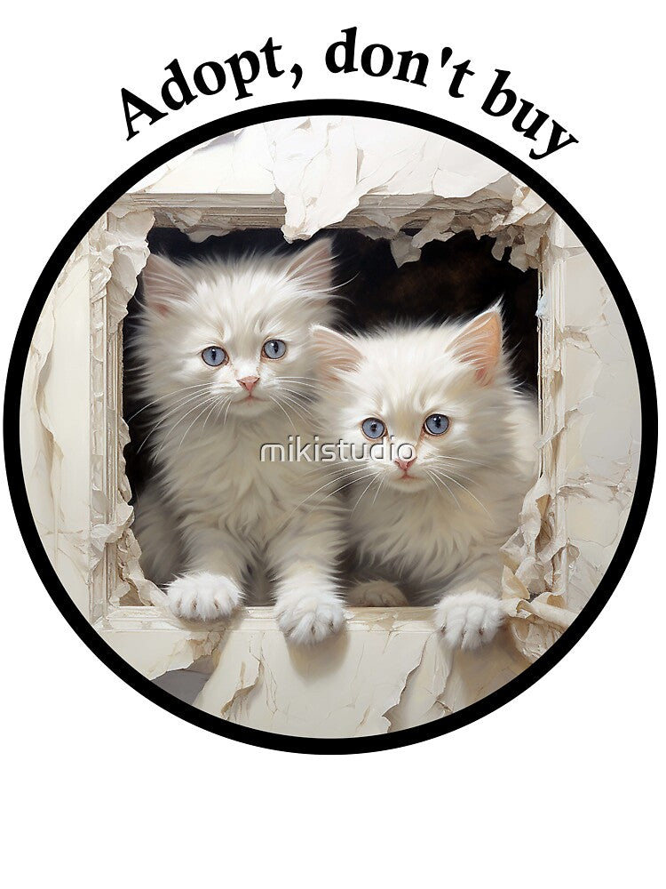 Adopt, don't buy a cat by mikistudio T-Shirts, Hoodie, Sweatshirt | BlankRebels.com (Image 3)