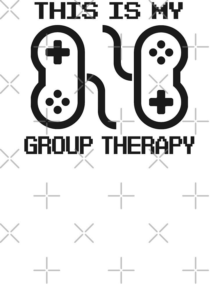 This Is My Group Therapy (Retro / Gaming) - Dark Version by BattleMtnArmory T-Shirts, Hoodie, Sweatshirt (Image 3)