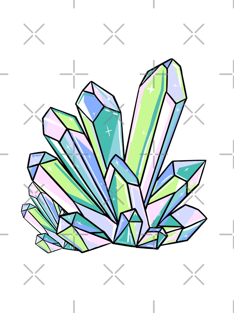 Stunning rainbow green and blue pastel crystal cluster by ArtistryByColls T-Shirts, Hoodie, Sweatshirt (Image 3)