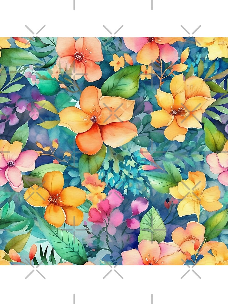 Springtime Floral Blooms 24 : Watercolor Floral Seamless Pattern for DIY Crafts and Home Decor by Shadi Rosenow... (Image 3)
