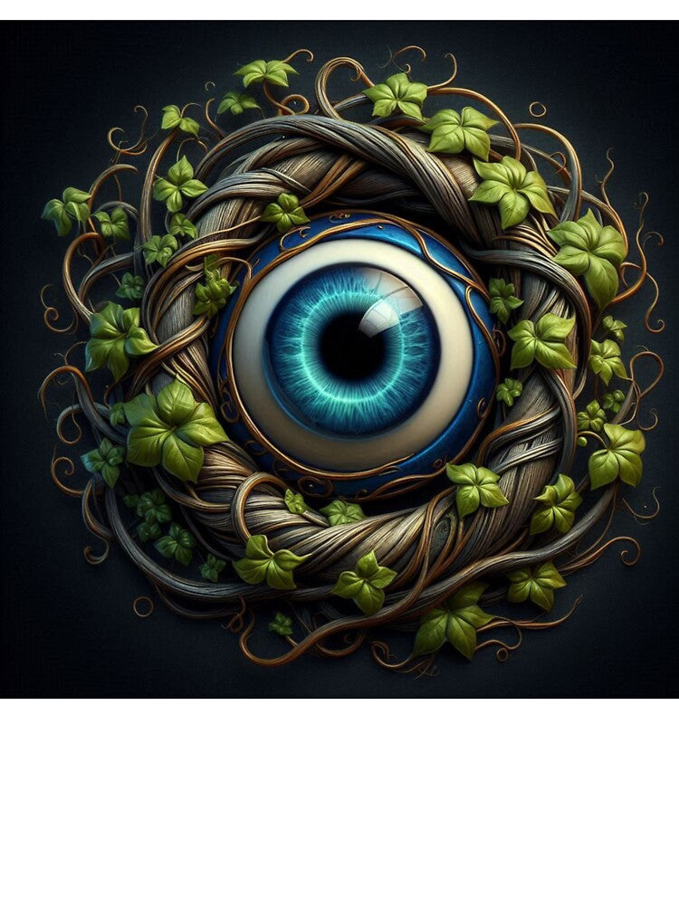 Evil Eye with Vines – Mystical Protection Symbol Botanical Design by ashokreddy343 T-Shirts, Hoodie, Sweatshirt (Image 3)