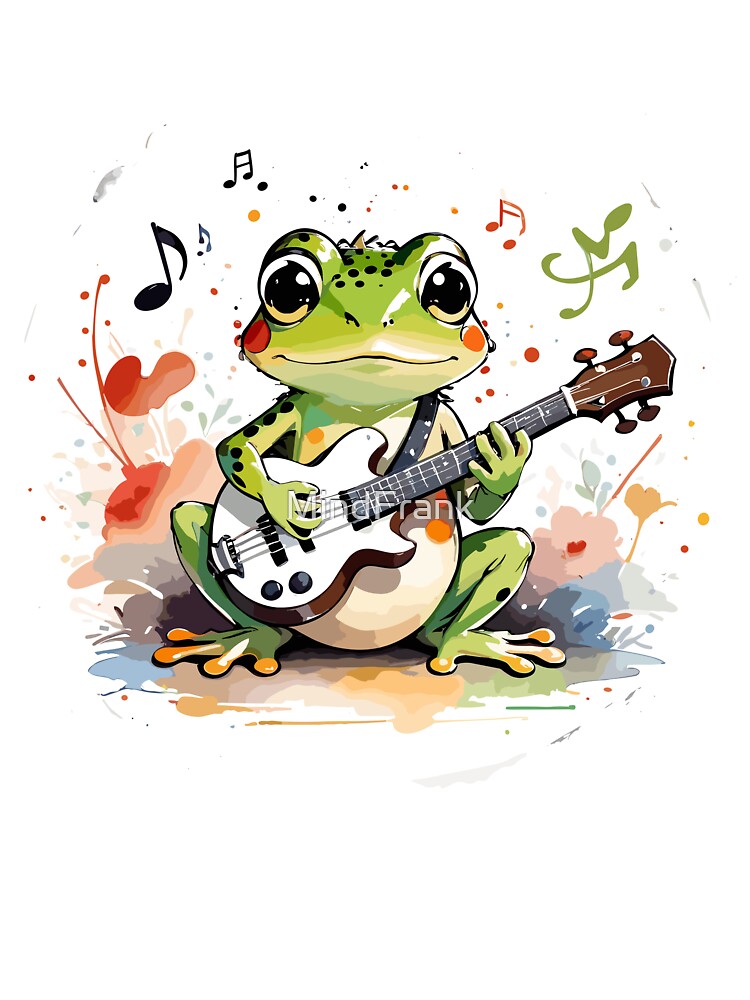 Banjo frog playing electric guitar by MindFrank T-Shirts, Hoodie, Sweatshirt | BlankRebels.com (Image 3)