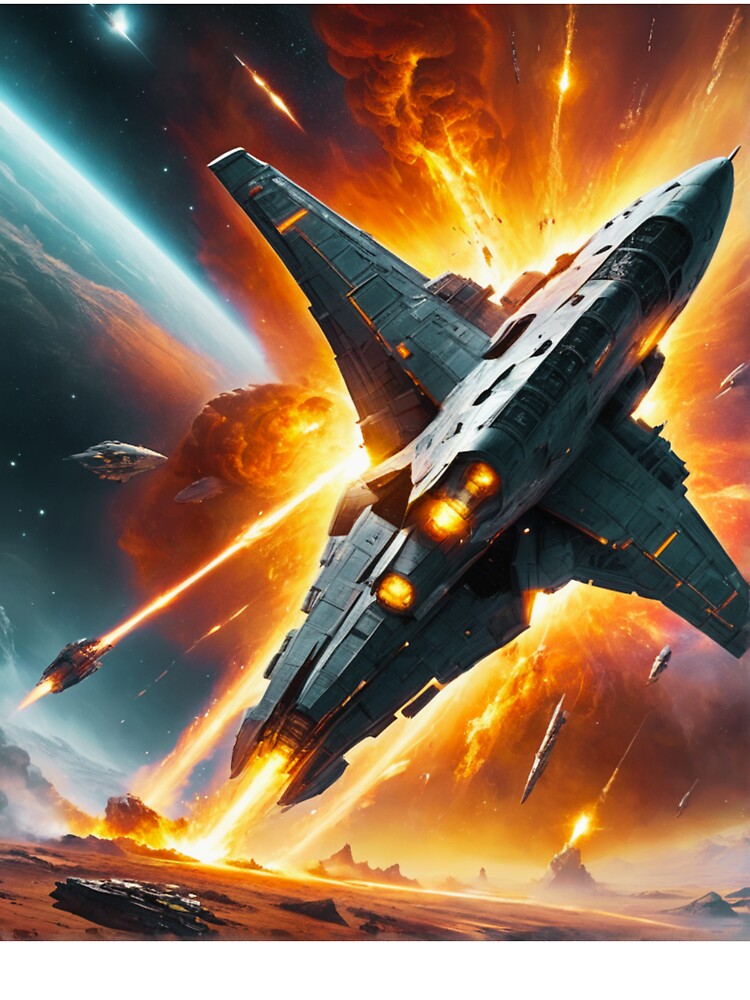 War Ships: The Future of Space Battle Ships on fire by HeHe-Creators T-Shirts, Hoodie, Sweatshirt | BlankRebels.com (Image 3)