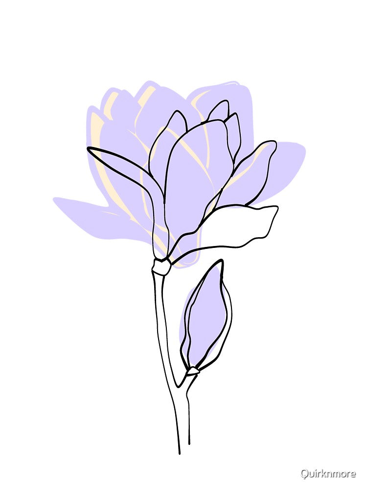 Minimal lavender flower line art by Quirknmore T-Shirts, Hoodie, Sweatshirt | BlankRebels.com (Image 3)